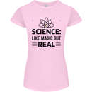 Science Like Magic But Real Funny Geek Nerd Womens Petite Cut T-Shirt Light Pink