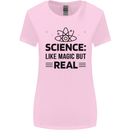 Science Like Magic But Real Funny Geek Nerd Womens Wider Cut T-Shirt Light Pink
