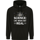 Science Like Magic But Real Funny Nerd Geek Childrens Kids Hoodie Black