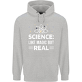 Science Like Magic But Real Funny Nerd Geek Childrens Kids Hoodie Sports Grey