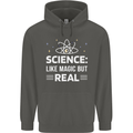 Science Like Magic But Real Funny Nerd Geek Childrens Kids Hoodie Storm Grey
