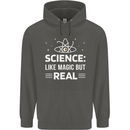 Science Like Magic But Real Funny Nerd Geek Childrens Kids Hoodie Storm Grey