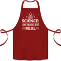 Science Like Magic But Real Funny Nerd Geek Cotton Apron 100% Organic Maroon
