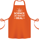 Science Like Magic But Real Funny Nerd Geek Cotton Apron 100% Organic Orange
