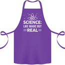 Science Like Magic But Real Funny Nerd Geek Cotton Apron 100% Organic Purple