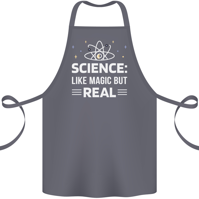 Science Like Magic But Real Funny Nerd Geek Cotton Apron 100% Organic Steel