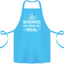 Science Like Magic But Real Funny Nerd Geek Cotton Apron 100% Organic Turquoise