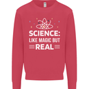 Science Like Magic But Real Funny Nerd Geek Kids Sweatshirt Jumper Heliconia