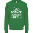 Science Like Magic But Real Funny Nerd Geek Kids Sweatshirt Jumper Irish Green