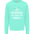 Science Like Magic But Real Funny Nerd Geek Kids Sweatshirt Jumper Peppermint
