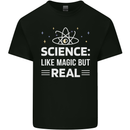 Science Like Magic But Real Funny Nerd Geek Kids T-Shirt Childrens Black
