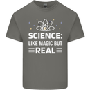Science Like Magic But Real Funny Nerd Geek Kids T-Shirt Childrens Charcoal