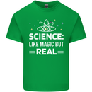 Science Like Magic But Real Funny Nerd Geek Kids T-Shirt Childrens Irish Green