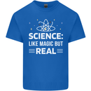 Science Like Magic But Real Funny Nerd Geek Kids T-Shirt Childrens Royal Blue