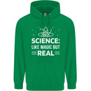 Science Like Magic But Real Funny Nerd Geek Mens 80% Cotton Hoodie Irish Green