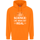 Science Like Magic But Real Funny Nerd Geek Mens 80% Cotton Hoodie Orange