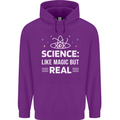 Science Like Magic But Real Funny Nerd Geek Mens 80% Cotton Hoodie Purple