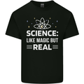 Science Like Magic But Real Funny Nerd Geek Mens Cotton T-Shirt Tee Top Black