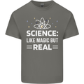 Science Like Magic But Real Funny Nerd Geek Mens Cotton T-Shirt Tee Top Charcoal