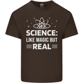 Science Like Magic But Real Funny Nerd Geek Mens Cotton T-Shirt Tee Top Dark Chocolate