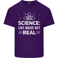 Science Like Magic But Real Funny Nerd Geek Mens Cotton T-Shirt Tee Top Purple