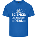 Science Like Magic But Real Funny Nerd Geek Mens Cotton T-Shirt Tee Top Royal Blue