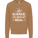 Science Like Magic But Real Funny Nerd Geek Mens Sweatshirt Jumper Caramel Latte