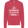 Science Like Magic But Real Funny Nerd Geek Mens Sweatshirt Jumper Heliconia