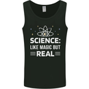 Science Like Magic But Real Funny Nerd Geek Mens Vest Tank Top Black