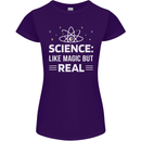 Science Like Magic But Real Funny Nerd Geek Womens Petite Cut T-Shirt Purple