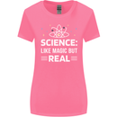 Science Like Magic But Real Funny Nerd Geek Womens Wider Cut T-Shirt Azalea