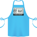 Science Teacher Playground Duty Funny Cotton Apron 100% Organic Turquoise