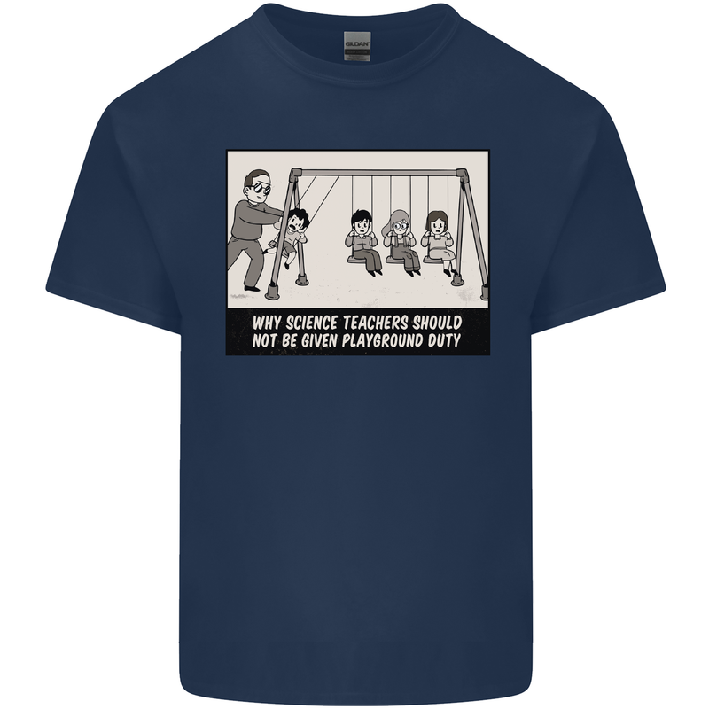 Science Teacher Playground Duty Funny Kids T-Shirt Childrens Navy Blue