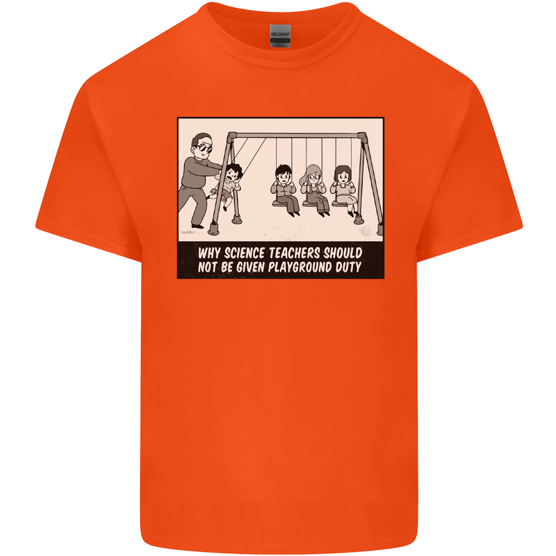 Science Teacher Playground Duty Funny Kids T-Shirt Childrens Orange