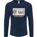 Science Teacher Playground Duty Funny Mens Long Sleeve T-Shirt Navy Blue