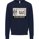 Science Teacher Playground Duty Funny Mens Sweatshirt Jumper Navy Blue