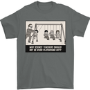 Science Teacher Playground Duty Funny Mens T-Shirt Cotton Gildan Charcoal