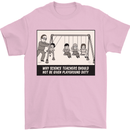 Science Teacher Playground Duty Funny Mens T-Shirt Cotton Gildan Light Pink
