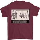 Science Teacher Playground Duty Funny Mens T-Shirt Cotton Gildan Maroon