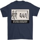 Science Teacher Playground Duty Funny Mens T-Shirt Cotton Gildan Navy Blue