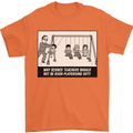 Science Teacher Playground Duty Funny Mens T-Shirt Cotton Gildan Orange