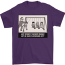 Science Teacher Playground Duty Funny Mens T-Shirt Cotton Gildan Purple