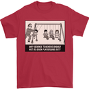 Science Teacher Playground Duty Funny Mens T-Shirt Cotton Gildan Red