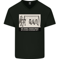 Science Teacher Playground Duty Funny Mens V-Neck Cotton T-Shirt Black