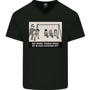 Science Teacher Playground Duty Funny Mens V-Neck Cotton T-Shirt Black