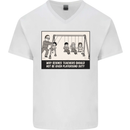 Science Teacher Playground Duty Funny Mens V-Neck Cotton T-Shirt White