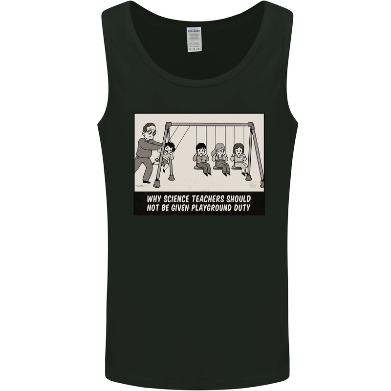Science Teacher Playground Duty Funny Mens Vest Tank Top Black