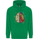 Science vs Artistic Brain Art IQ Physics Childrens Kids Hoodie Irish Green