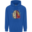 Science vs Artistic Brain Art IQ Physics Childrens Kids Hoodie Royal Blue