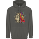 Science vs Artistic Brain Art IQ Physics Childrens Kids Hoodie Storm Grey